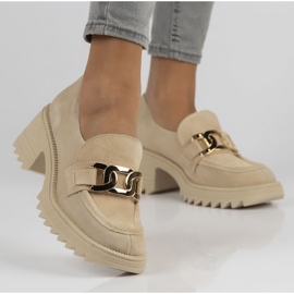 Chaussures en daim Filippo 20107 beige 7