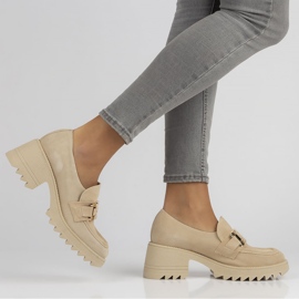 Chaussures en daim Filippo 20107 beige 6