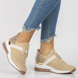 Baskets en cuir Filippo DP1388/22 Be beige 1
