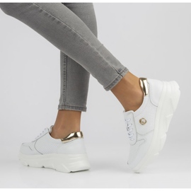 Baskets en cuir Filippo DP2138 / 22 Wh blanc 1