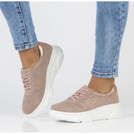 Baskets en cuir Filippo DP2138 / 22 Lt Pi rose 2