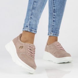 Baskets en cuir Filippo DP2138 / 22 Lt Pi rose 3