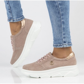 Baskets en cuir Filippo DP2138 / 22 Lt Pi rose 5