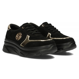 Baskets en cuir Filippo DP2138/22 Bk Go noir le noir d'or 4