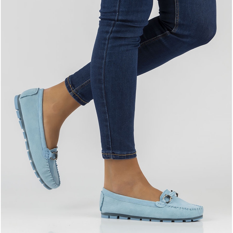 Mocassins en cuir Filippo DP3613 / 22 Bl bleu 1