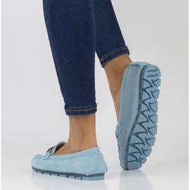 Mocassins en cuir Filippo DP3613 / 22 Bl bleu 4