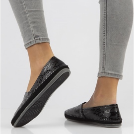 Chaussures en cuir Filippo DP031 / 22 Bk Cr noir le noir 7