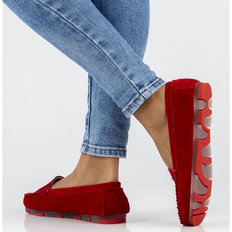 Mocassins en cuir rouge Filippo DP2037/22 Rd 2 Mocassins en cuir rouge Filippo DP2037/22 Rd 2