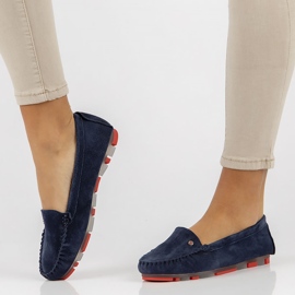 Mocassins en cuir Filippo DP2037/22 Nv Rd bleu marine 2 Mocassins en cuir Filippo DP2037/22 Nv Rd bleu marine 2