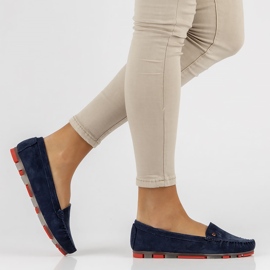 Mocassins en cuir Filippo DP2037/22 Nv Rd bleu marine 1 Mocassins en cuir Filippo DP2037/22 Nv Rd bleu marine 1