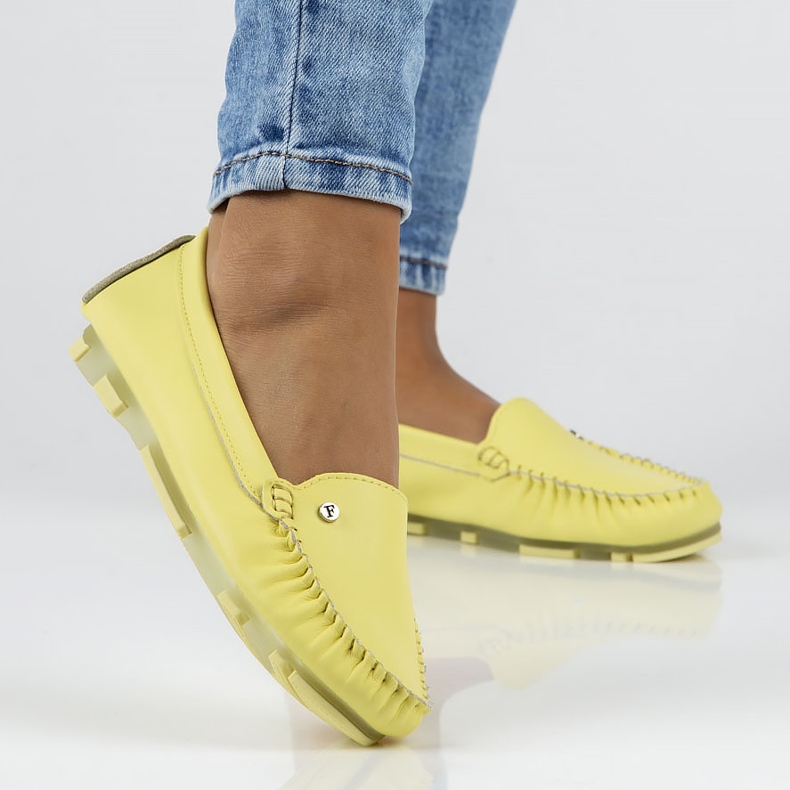Mocassins en cuir Filippo DP2037/22 Yl Li jaune 1