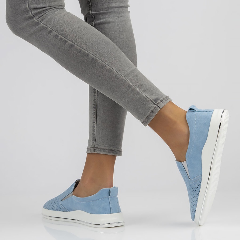 Chaussures en cuir Filippo DP3622 / 22 Bl bleu 1