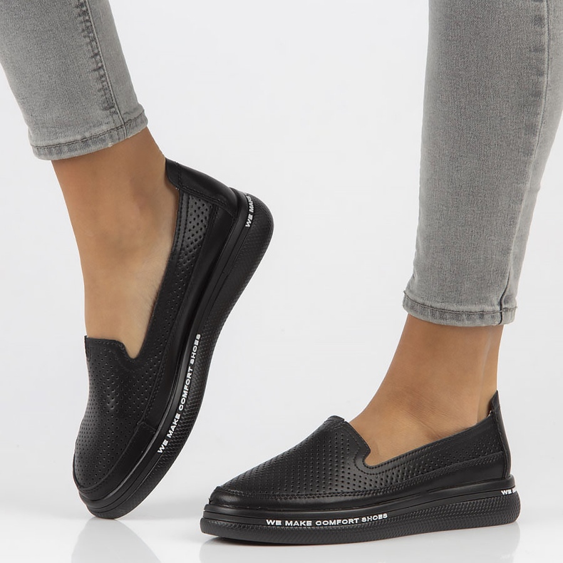 Chaussures en cuir Filippo DP3623 / 22 Bk noir 2