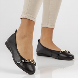Ballerines en cuir Filippo DP3709/22 Bk noir le noir 5