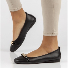Ballerines en cuir Filippo DP3709/22 Bk noir le noir 7