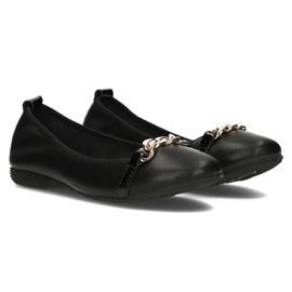 Ballerines en cuir Filippo DP3709/22 Bk noir le noir 4