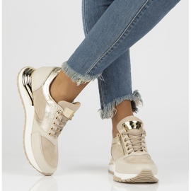 Baskets en cuir Filippo 144 beige 1