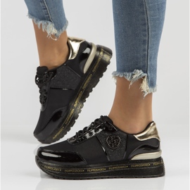 Baskets en cuir Filippo DP3688 / 22 Bk noir 1