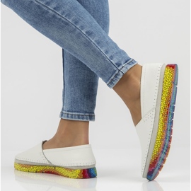 Chaussures en cuir Filippo DP1213 / 22 Wh blanc blanche 1