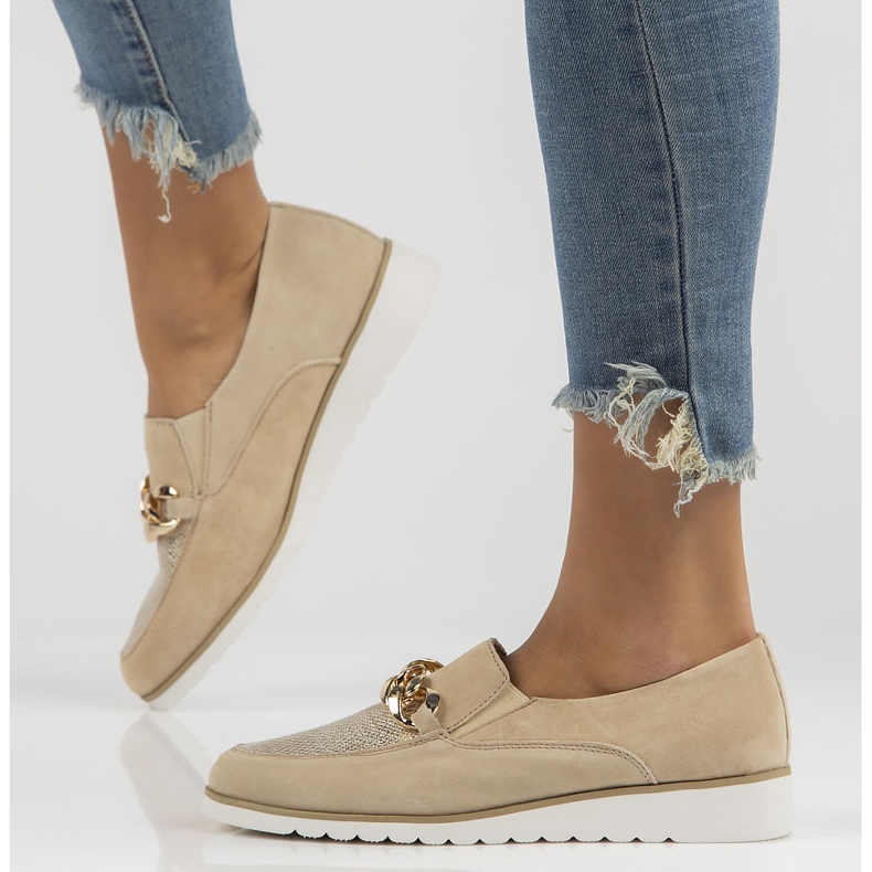 Chaussures en cuir Filippo DP3696/22 Soyez beige 1