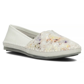 Chaussures en cuir Filippo DP031 / 22 Wh Yl blanc blanche jaune 2