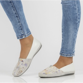 Chaussures en cuir Filippo DP031 / 22 Wh Yl blanc blanche jaune 6