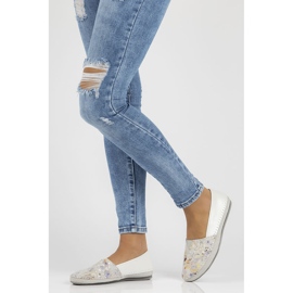 Chaussures en cuir Filippo DP031 / 22 Wh Yl blanc blanche jaune 5