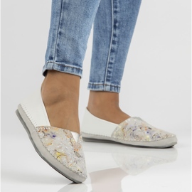 Chaussures en cuir Filippo DP031 / 22 Wh Yl blanc blanche jaune 7