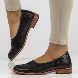 Chaussures en cuir Filippo DP3545 / 22 Bk noir 1