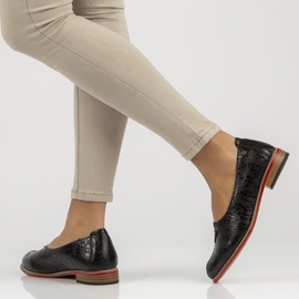 Chaussures en cuir Filippo DP3545 / 22 Bk noir le noir 7