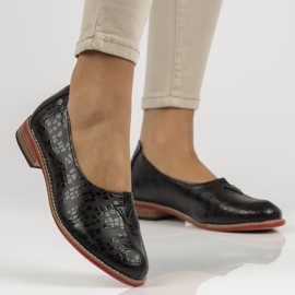 Chaussures en cuir Filippo DP3545 / 22 Bk noir le noir 6