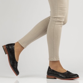 Chaussures en cuir Filippo DP3545 / 22 Bk noir le noir 2