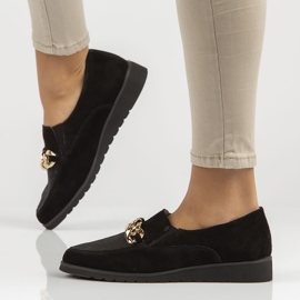 Chaussures en cuir Filippo DP3696 / 22 Bk noir 1