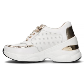 Baskets en cuir Filippo DP3655 / 22 Wh blanc blanche d'or 1
