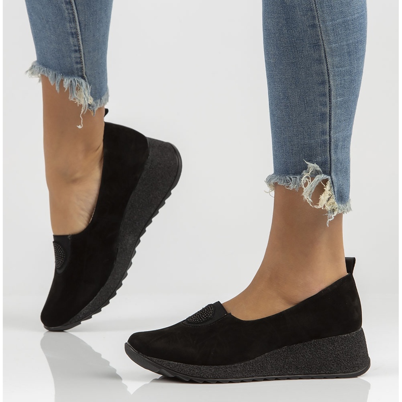 Chaussures en cuir Filippo DP3646 / 22 Bk noir 1