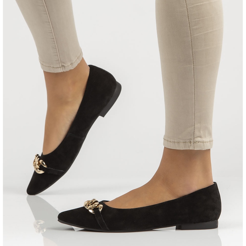 Chaussures en cuir Filippo DP3642 / 22 Bk noir le noir 1