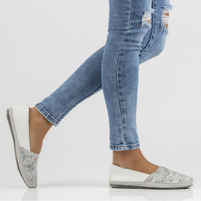 Chaussures en cuir Filippo DP031 / 22 Wh Bl blanc bleu 1