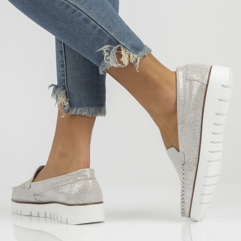 Mocassins en cuir Filippo DP3534 / 22 Si argent 1 Mocassins en cuir Filippo DP3534 / 22 Si argent 1