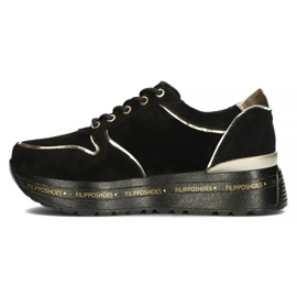 Baskets en cuir Filippo DP3558/22 Bk noir le noir d'or 4