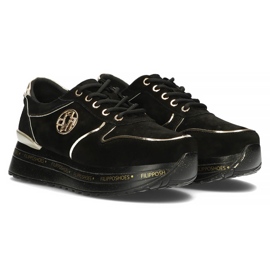 Baskets en cuir Filippo DP3558/22 Bk noir le noir d'or 5
