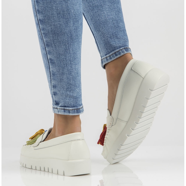 Chaussures en cuir Filippo DP3535 / 22 Wh blanc blanche 1