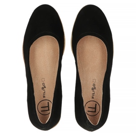Chaussures en cuir Filippo DP3521/22 Bk Su noir le noir 4