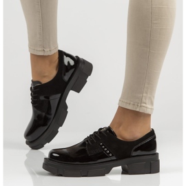 Chaussures en cuir Filippo DP3713 / 22 Bk noir 1