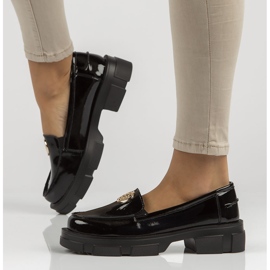 Chaussures en cuir Filippo DP3712 / 22 Bk noir le noir 1