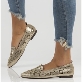 Ballerines en cuir Filippo DP2039/22 Go doré d'or 8