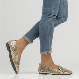Ballerines en cuir Filippo DP2039/22 Go doré d'or 7