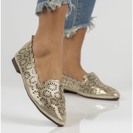 Ballerines en cuir Filippo DP2039/22 Go doré d'or 6