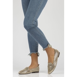 Ballerines en cuir Filippo DP2039/22 Go doré d'or 5