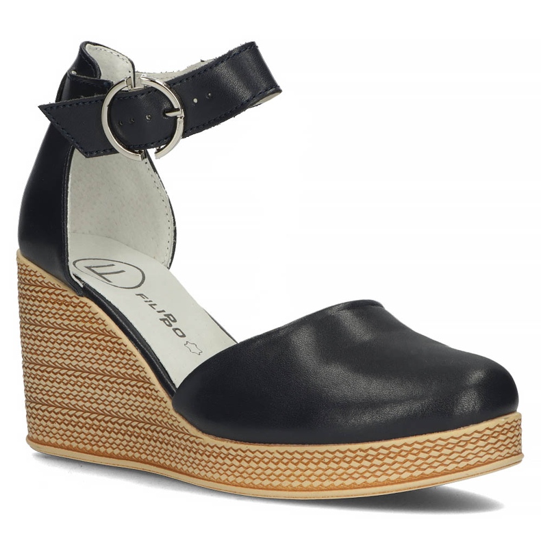 Sandales en cuir Filippo DP3519/22 Nv bleu marine 1