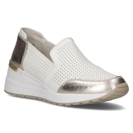 Chaussures en cuir Filippo DP3537 / 22 Wh blanc argent 1